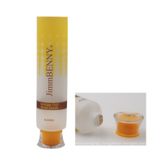 240ml cosmetic body scrub tube packaging with screen printing